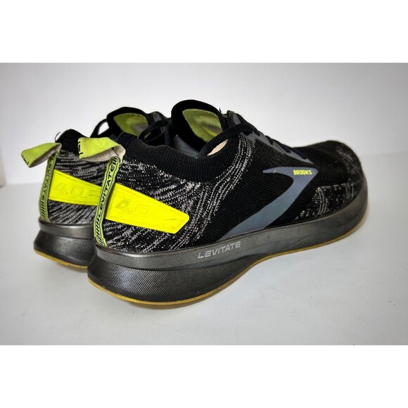 Brooks Levitate 4 Mens size 10.5 EU 44.5 Running Shoes Black‎ Neon main image 9